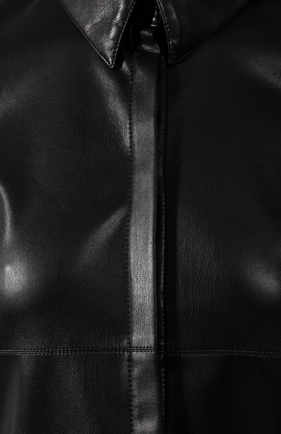Рубашка NANUSHKA черного цвета по цене 57850 руб., арт. NAUM_BLACK_VEGAN LEATHER, фото 5 Рубашка NANUSHKA, арт. NAUM_BLACK_VEGAN LEATHER, фото 5