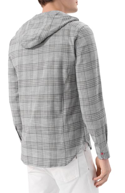 Рубашка из шерсти и шелка KITON, арт. UMCMARK0617E20, фото 4