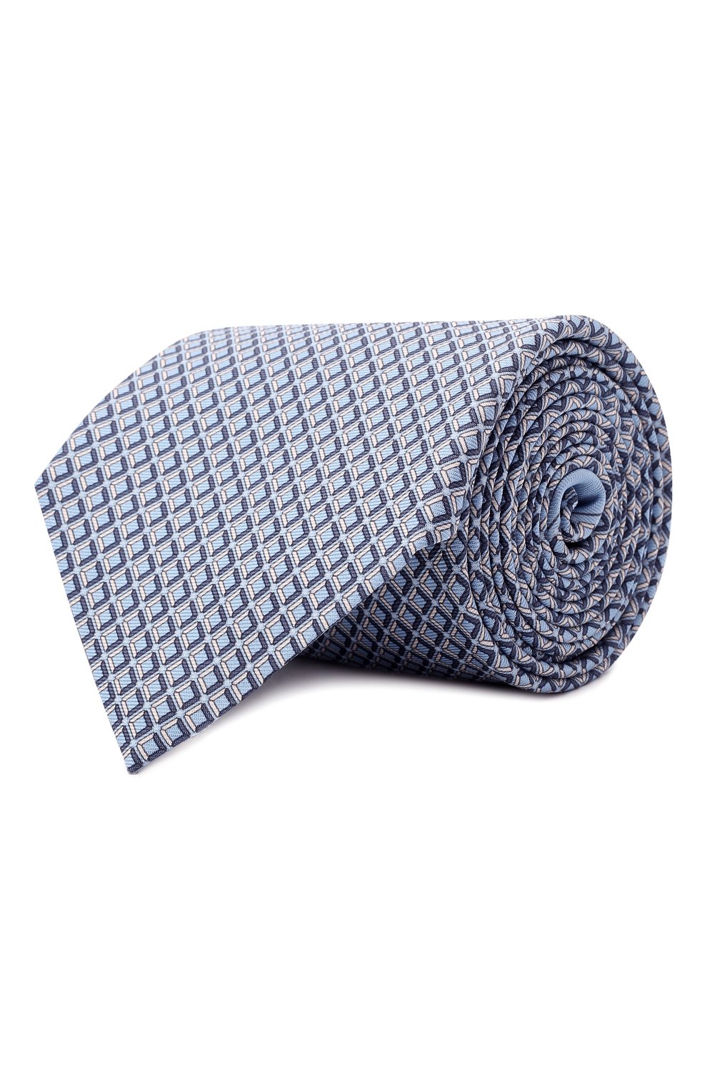 Шелковый галстук ZEGNA голубого цвета по цене 28500 руб., арт. Z3D40T/100, фото 1 Шелковый галстук ZEGNA, арт. Z3D40T/100, фото 1