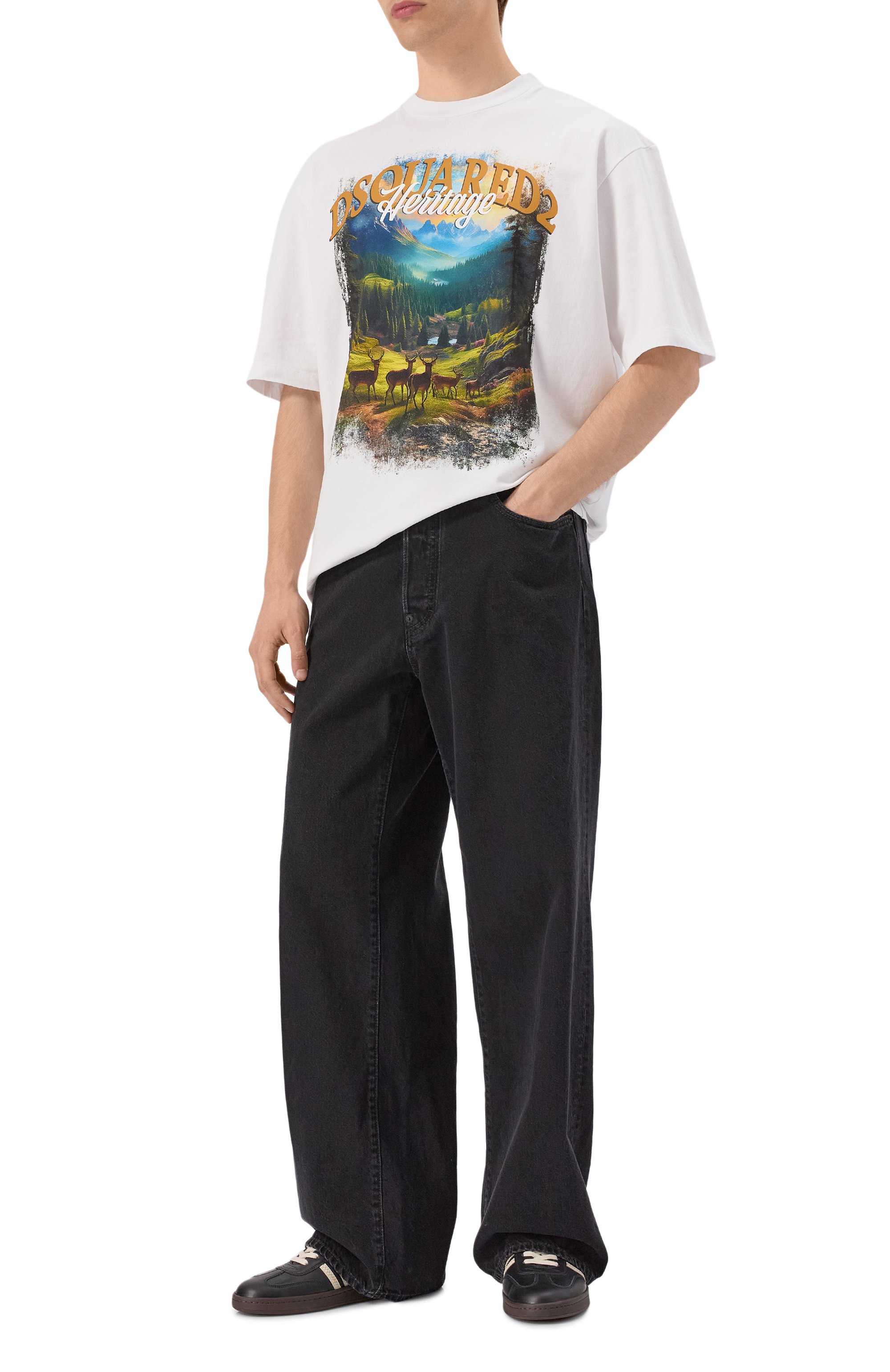 Кожаные кеды boxer DSQUARED2, арт. SNM0442/01501451, фото 2