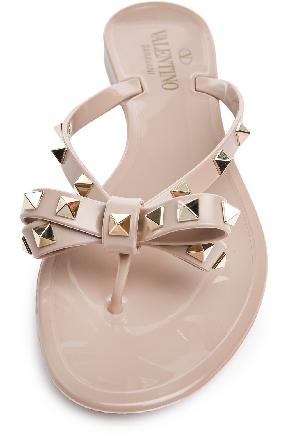 Резиновые шлепанцы pvc rockstud с бантом VALENTINO, арт. IW2S0552/PVS, фото 4