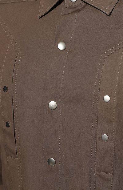 Хлопковая рубашка RICK OWENS, арт. RU01B1729/TEX, фото 5