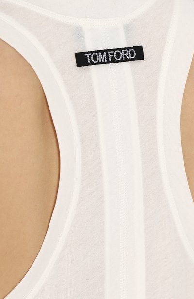 Однотонный хлопковый топ без рукавов TOM FORD, арт. TSJ260-FAX262, фото 5
