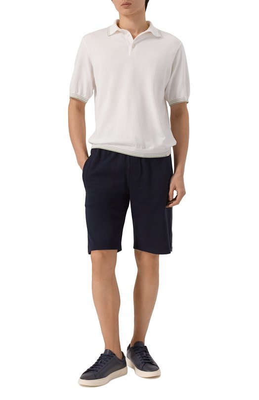 Шорты из лиоцелла и хлопка Paul&Shark 26411806 Синий  26411806 Фото 2