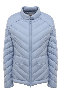 Женский пуховая куртка WOOLRICH голубого цвета, арт. CFWW0U0776FR/UT2635 | Фото 1 (Рукава: Длинные; Материал внешний: Синтетический материал; Кросс-КТ: Пуховик; Материал сплава: Проставлено; Стили: Спорт-шик; Материал подклада: Синтетический материал; Драгоценные камни: Проставлено; Длина (верхняя одежда): Короткие; Материал утеплителя: Пух и перо)