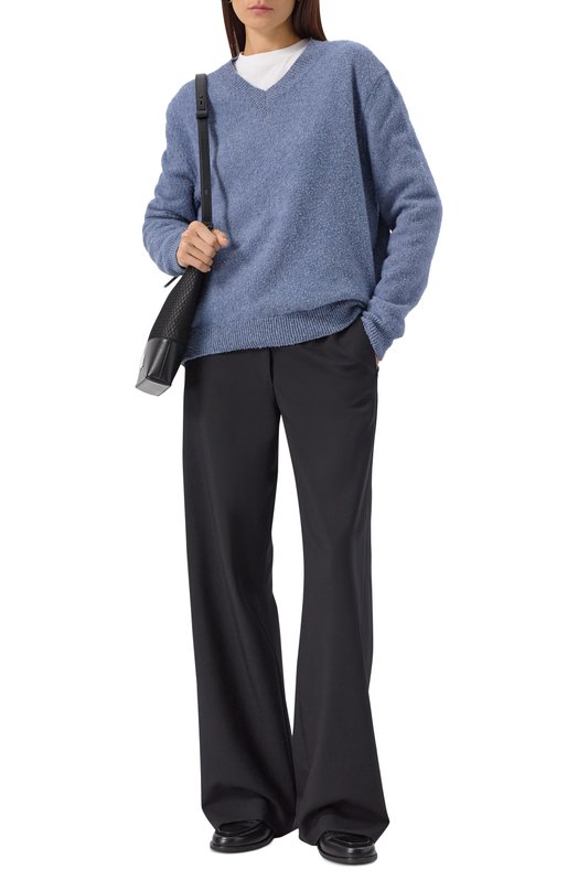 Свитер из шерсти и хлопка Maison Margiela S50HN0011/M13108 Голубой  S50HN0011/M13108 Фото 2