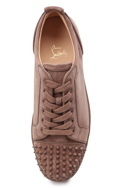 Замшевые кеды louis junior spike CHRISTIAN LOUBOUTIN, арт. 3160934/L0UIS JUNI0R SPIKES 0RLAT0 FLAT, фото 5