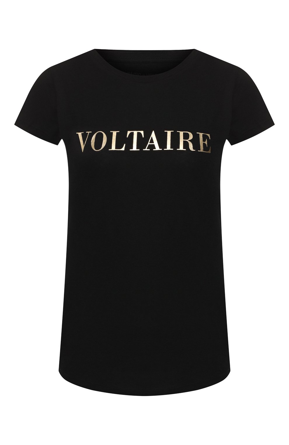 Футболка из смеси хлопка и вискозы ZADIG AND VOLTAIRE черного цвета по цене 6995 руб., арт. SHTS1810F, фото 1 Футболка из смеси хлопка и вискозы ZADIG AND VOLTAIRE, арт. SHTS1810F, фото 1