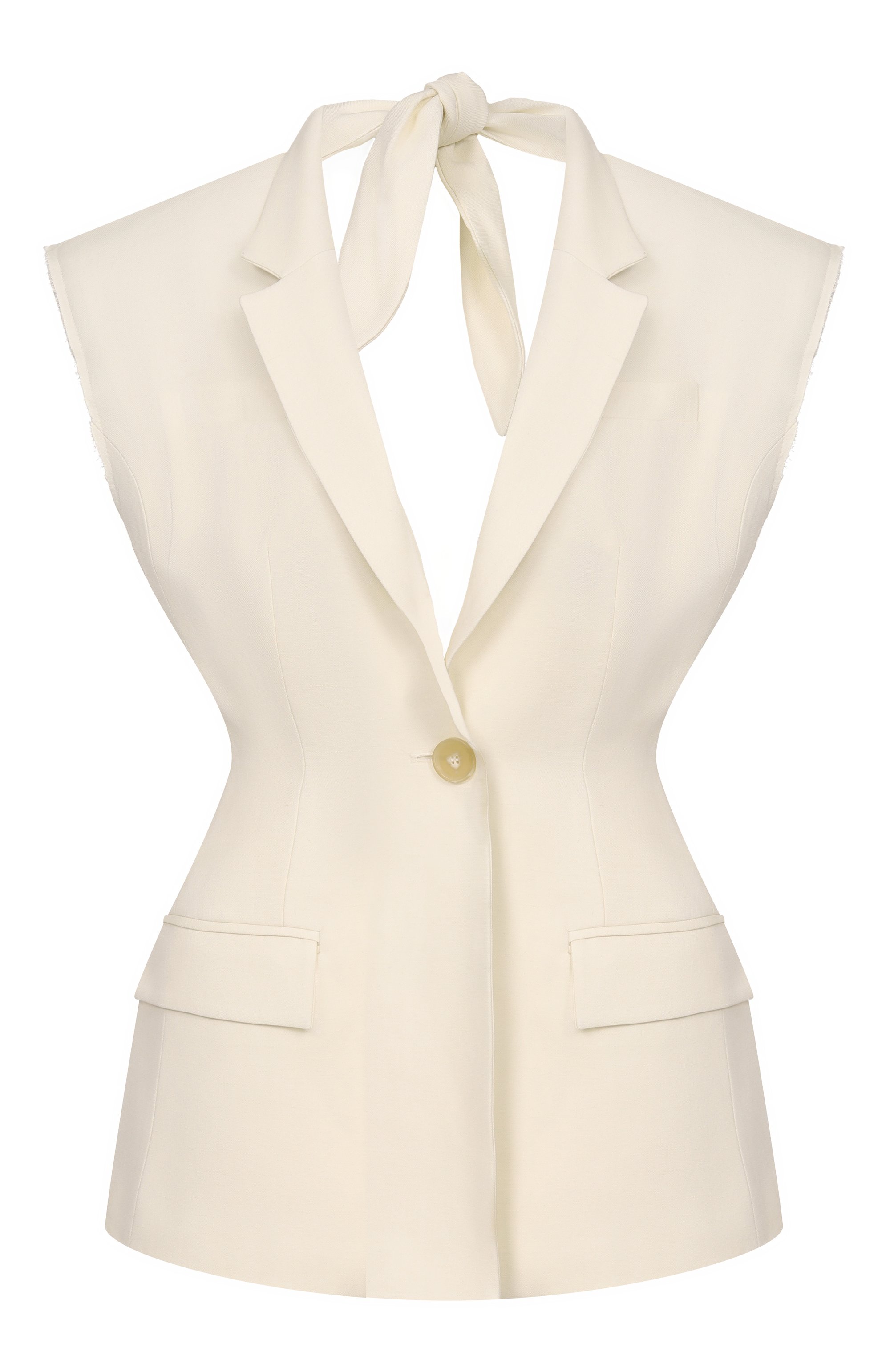 Жилет из вискозы и льна ERIKA CAVALLINI, арт. P6SL03, фото 1