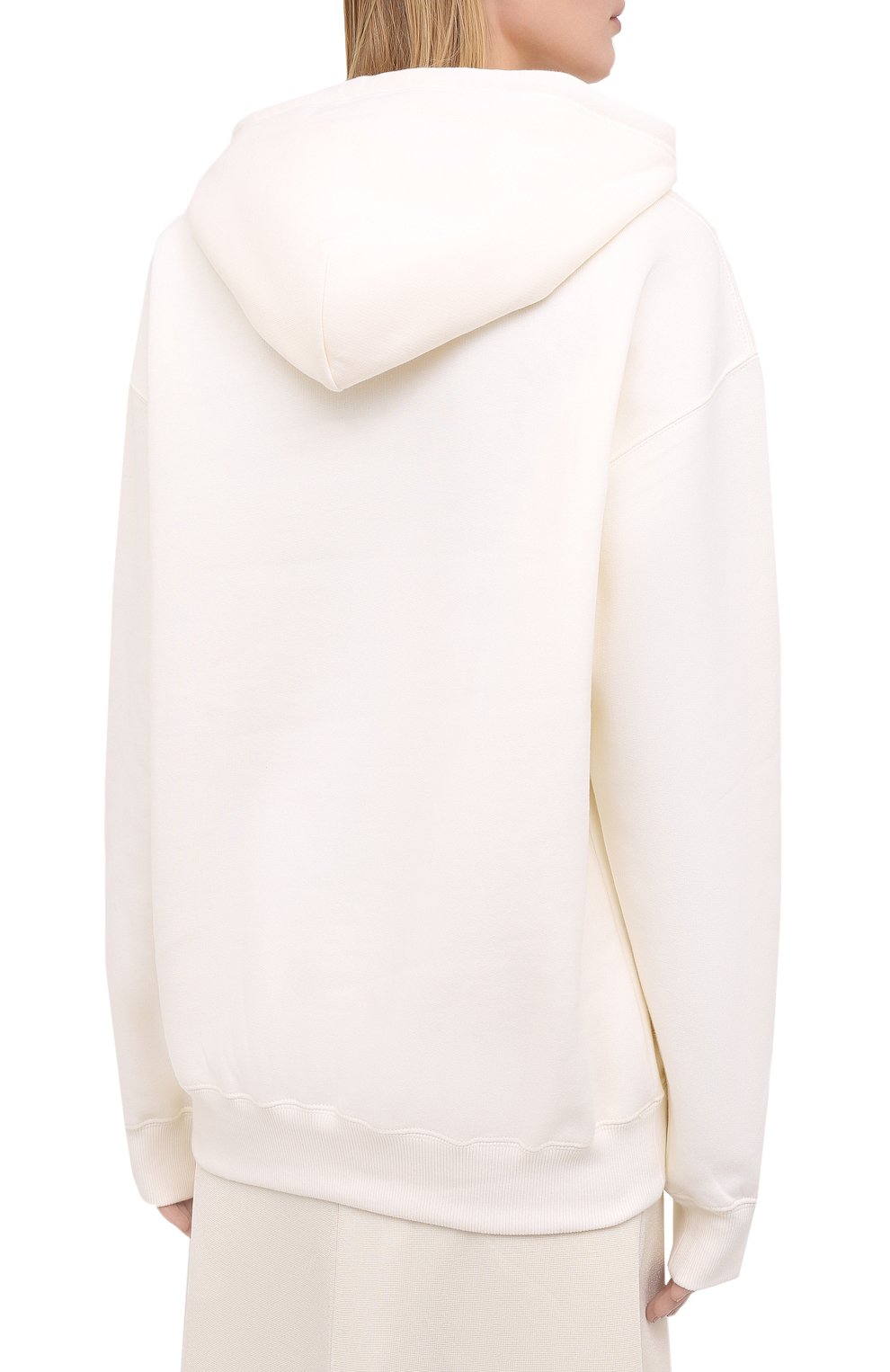 Хлопковое худи JW ANDERSON белого цвета по цене 19250 руб., арт. JE0112 PG0253, фото 4 Хлопковое худи JW ANDERSON, арт. JE0112 PG0253, фото 4