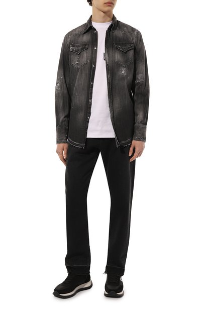 Джинсовая рубашка DSQUARED2 черного цвета по цене 61750 руб., арт. S71DM0620/S30826, фото 2 Джинсовая рубашка DSQUARED2, арт. S71DM0620/S30826, фото 2