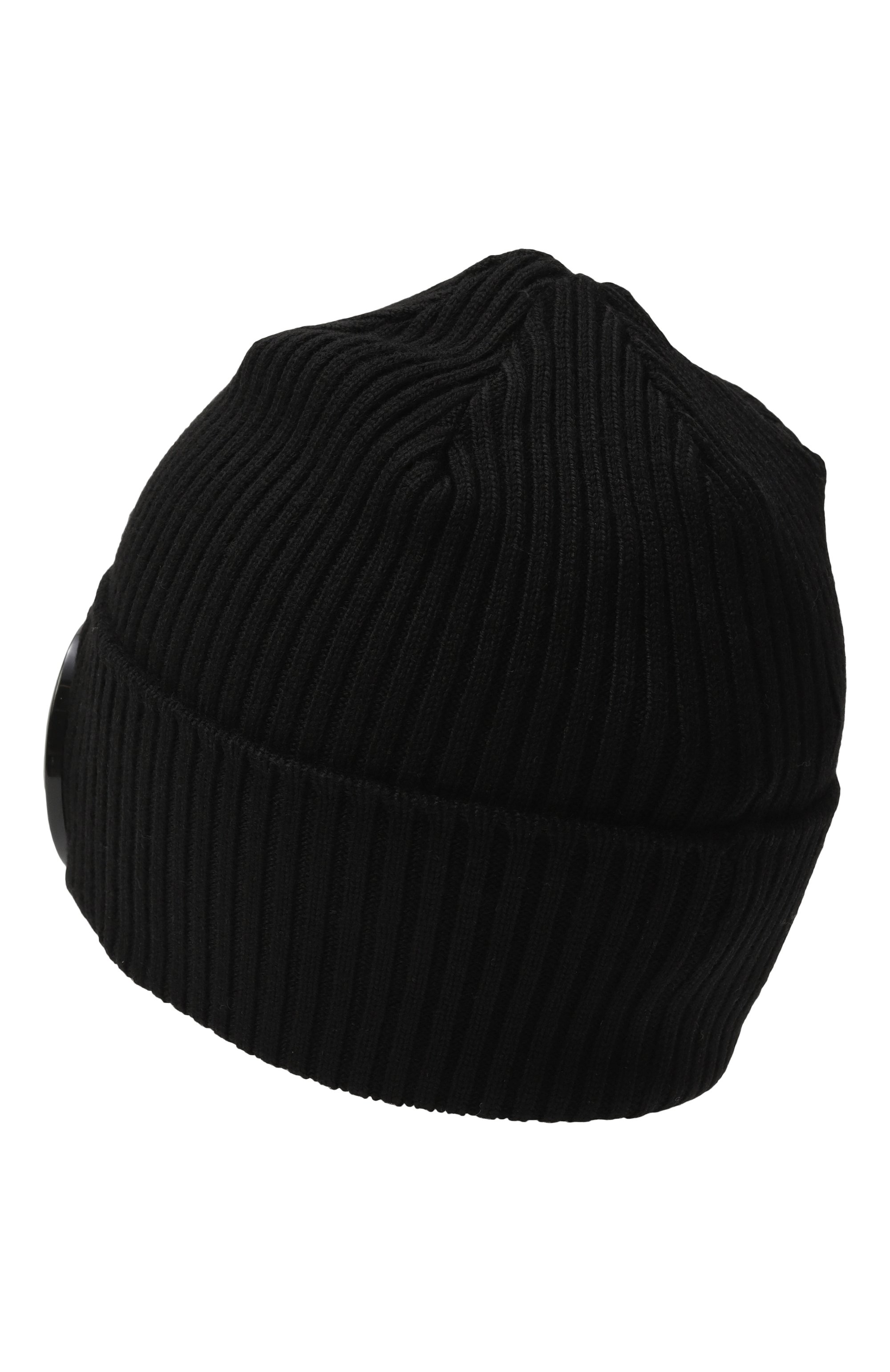 Шерстяная шапка C.P. COMPANY черного цвета по цене 14050 руб., арт. C0X007/LHE71, фото 2 Шерстяная шапка C.P. COMPANY, арт. C0X007/LHE71, фото 2