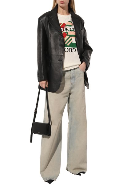 Хлопковая футболка GUCCI белого цвета по цене 99500 руб., арт. 717422/XJFV5, фото 2 Хлопковая футболка GUCCI, арт. 717422/XJFV5, фото 2