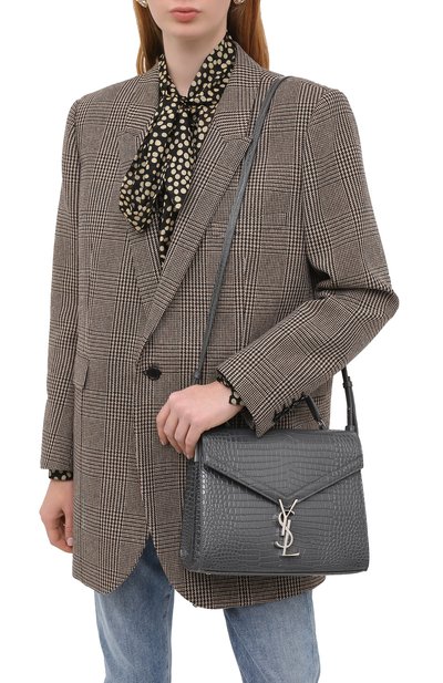 Сумка cassandra medium SAINT LAURENT темно-серого цвета по цене 299500 руб., арт. 623931/DND0E, фото 5 Сумка cassandra medium SAINT LAURENT, арт. 623931/DND0E, фото 5