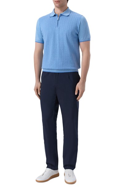 Поло из хлопка и шелка ANDREA CAMPAGNA, арт. SU26C0S280-01/C0S261, фото 2