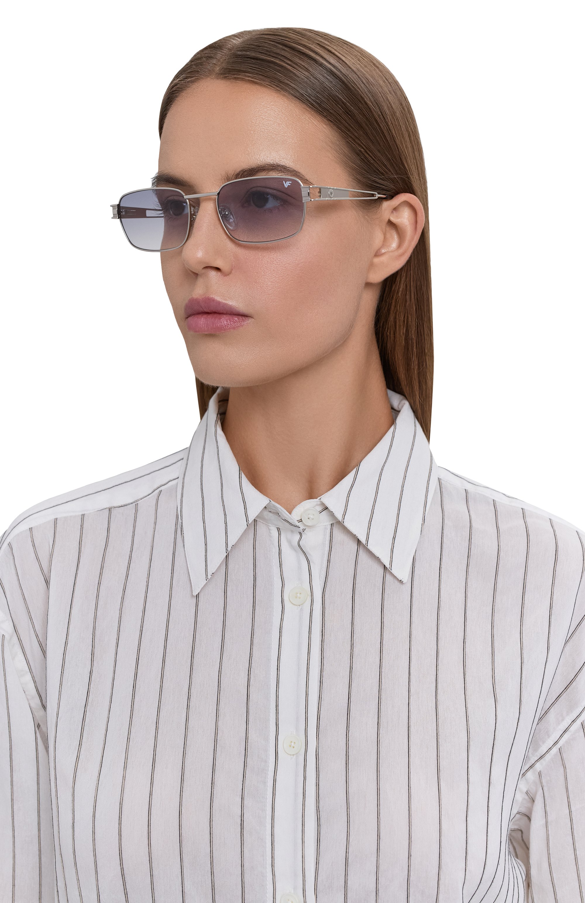 Солнцезащитные очки VINTAGE FRAMES, арт. DIME 24KT WHITE G0LD/CHARC0AL, фото 3