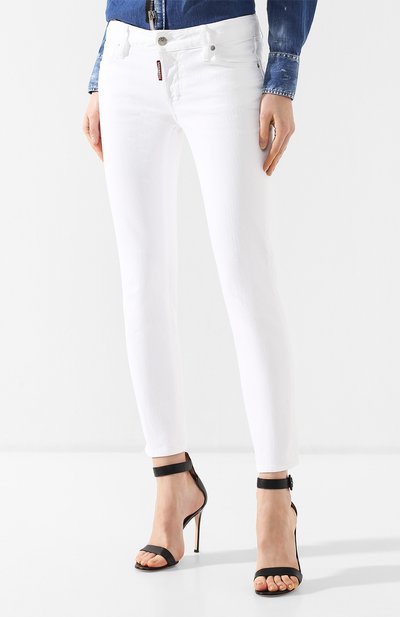 Джинсы прямого кроя DSQUARED2 белого цвета по цене 24600 руб., арт. S75LB0159/S39781, фото 3 Джинсы прямого кроя DSQUARED2, арт. S75LB0159/S39781, фото 3