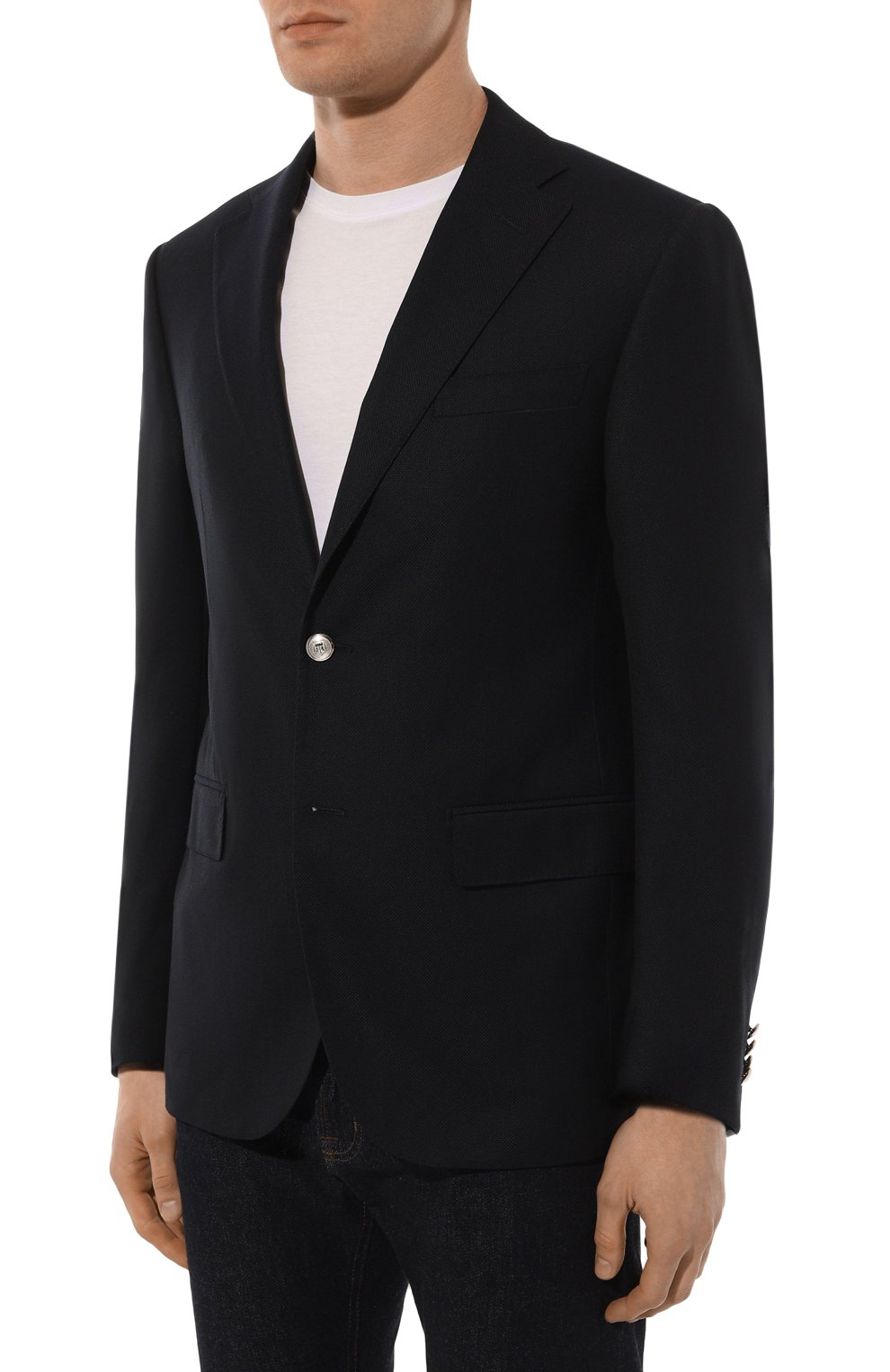Шерстяной пиджак CORNELIANI темно-синего цвета по цене 99500 руб., арт. 946008-9418475, фото 5 Шерстяной пиджак CORNELIANI, арт. 946008-9418475, фото 5