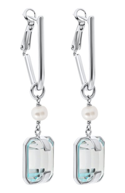 Серьги CRYSTALLINE JEWELLERY голубого цвета по цене 16060 руб., арт. 303W, фото 3 Серьги CRYSTALLINE JEWELLERY, арт. 303W, фото 3