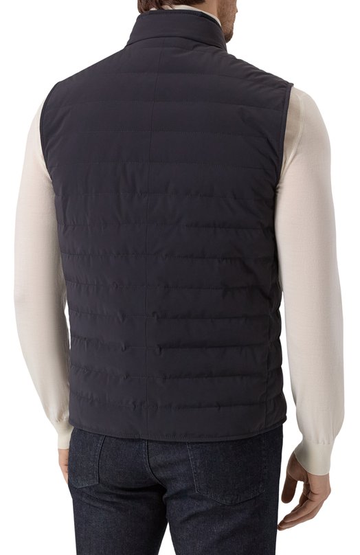 Пуховый жилет Brunello Cucinelli MM4911711 Синий  MM4911711 Фото 4