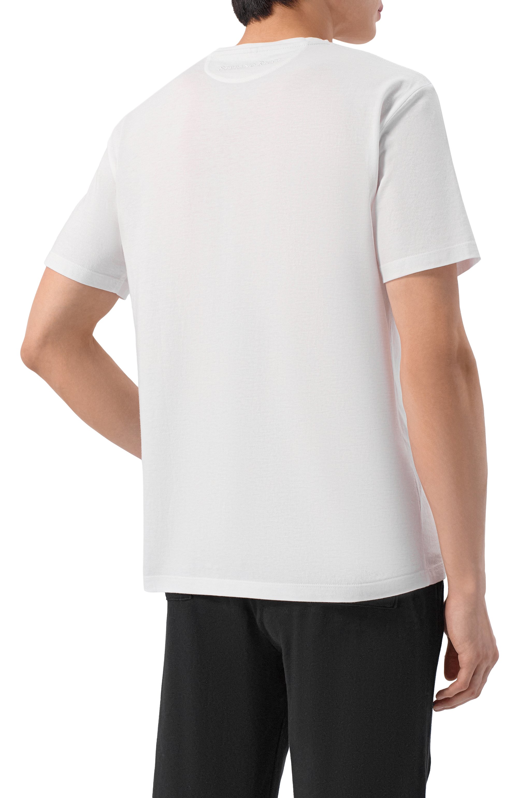 Футболка STEFANO RICCI белого цвета по цене 48150 руб., арт. MNI42H0020/803, фото 4 Футболка STEFANO RICCI, арт. MNI42H0020/803, фото 4