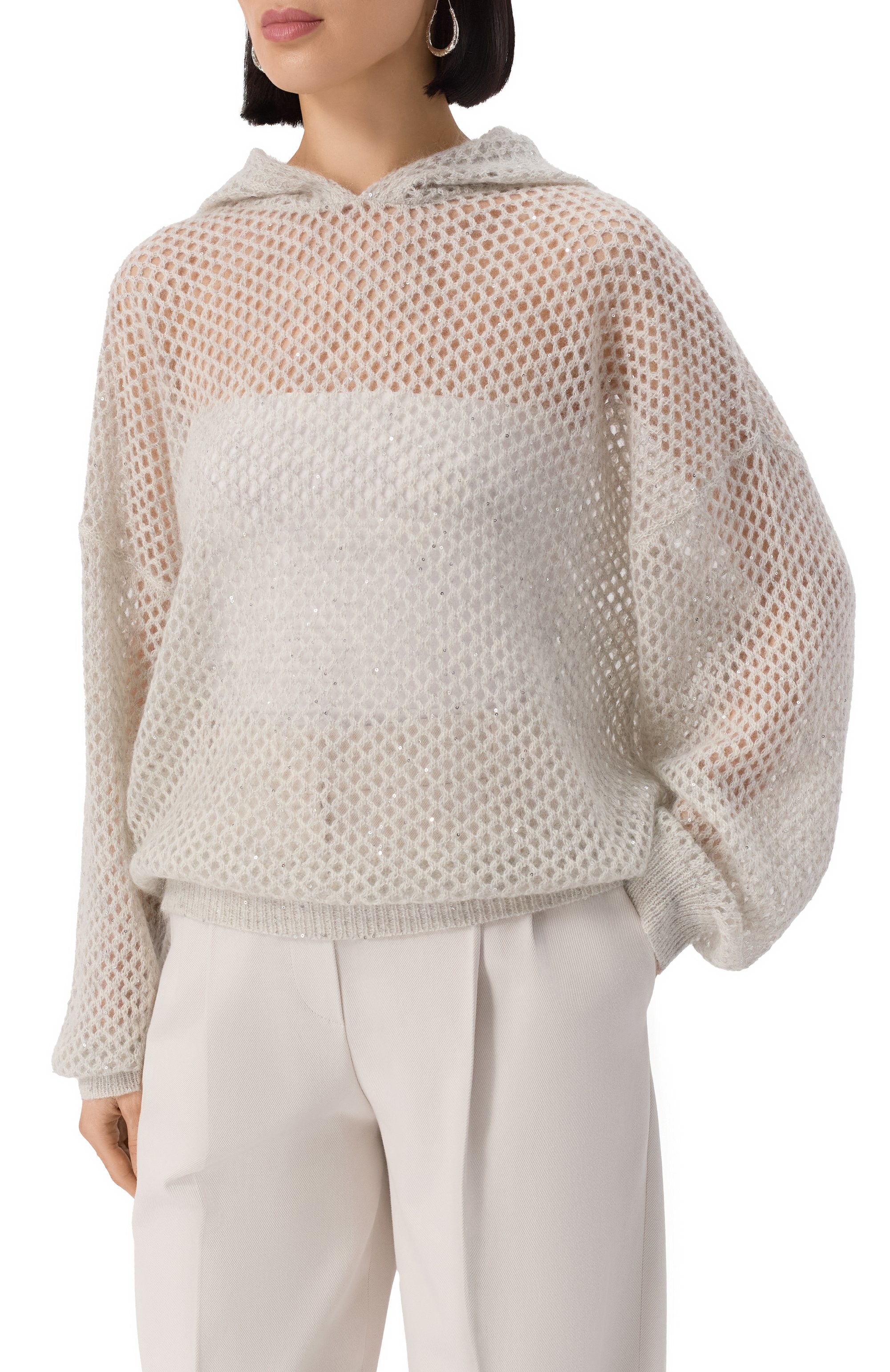 Худи из шерсти и хлопка BRUNELLO CUCINELLI, арт. MPS732409P, фото 3