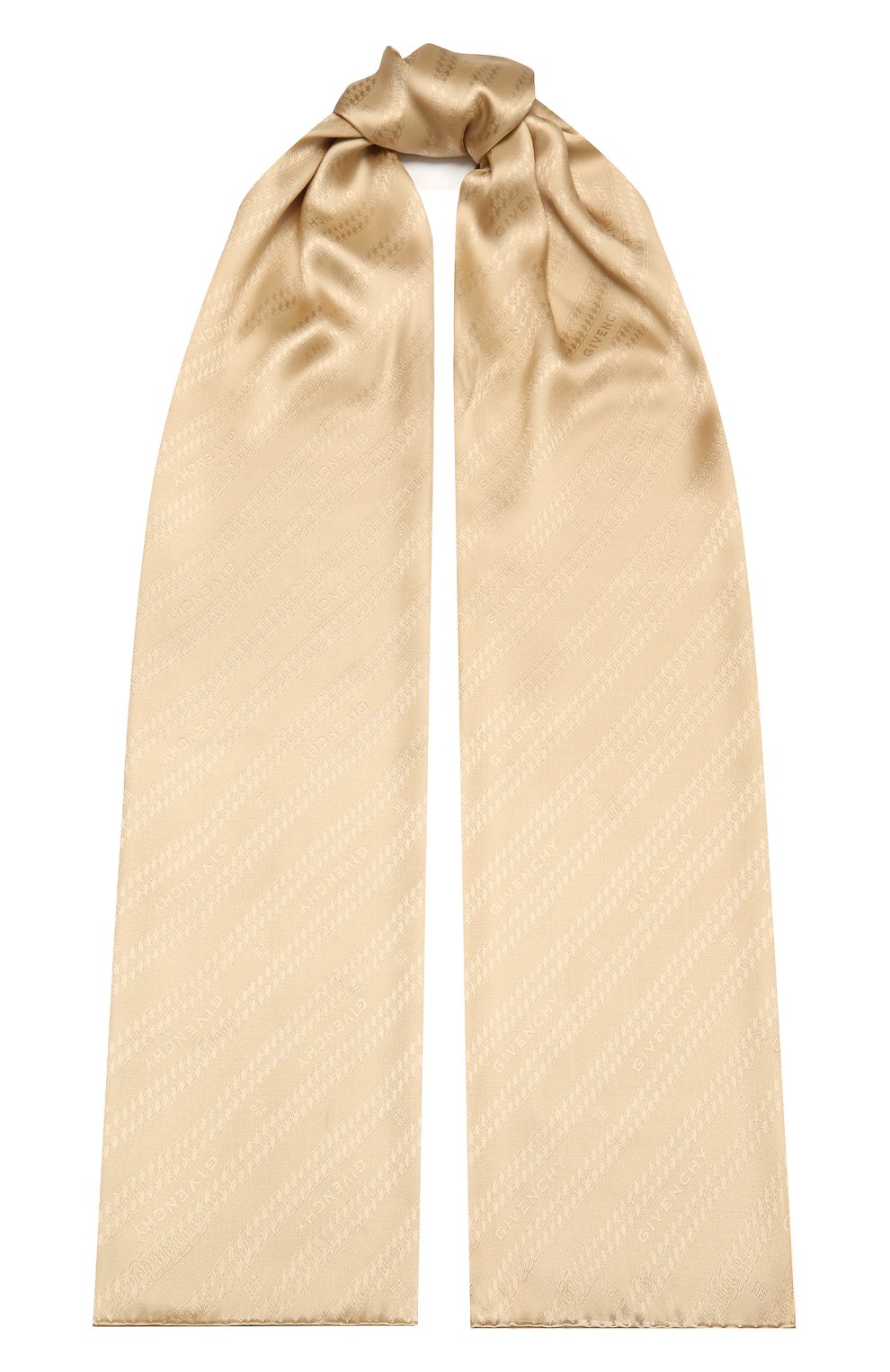 Шелковый шарф GIVENCHY бежевого цвета по цене 38300 руб., арт. GW7018/J4229, фото 1 Шелковый шарф GIVENCHY, арт. GW7018/J4229, фото 1