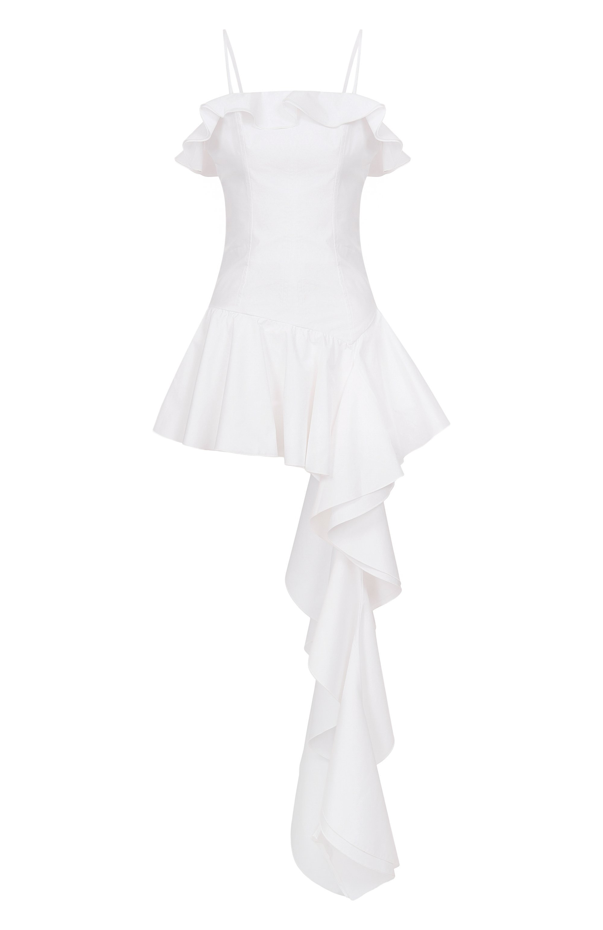 Хлопковое платье GIUSEPPE DI MORABITO белого цвета по цене 77200 руб., арт. 06PSDR706 16302, фото 1 Хлопковое платье GIUSEPPE DI MORABITO, арт. 06PSDR706 16302, фото 1