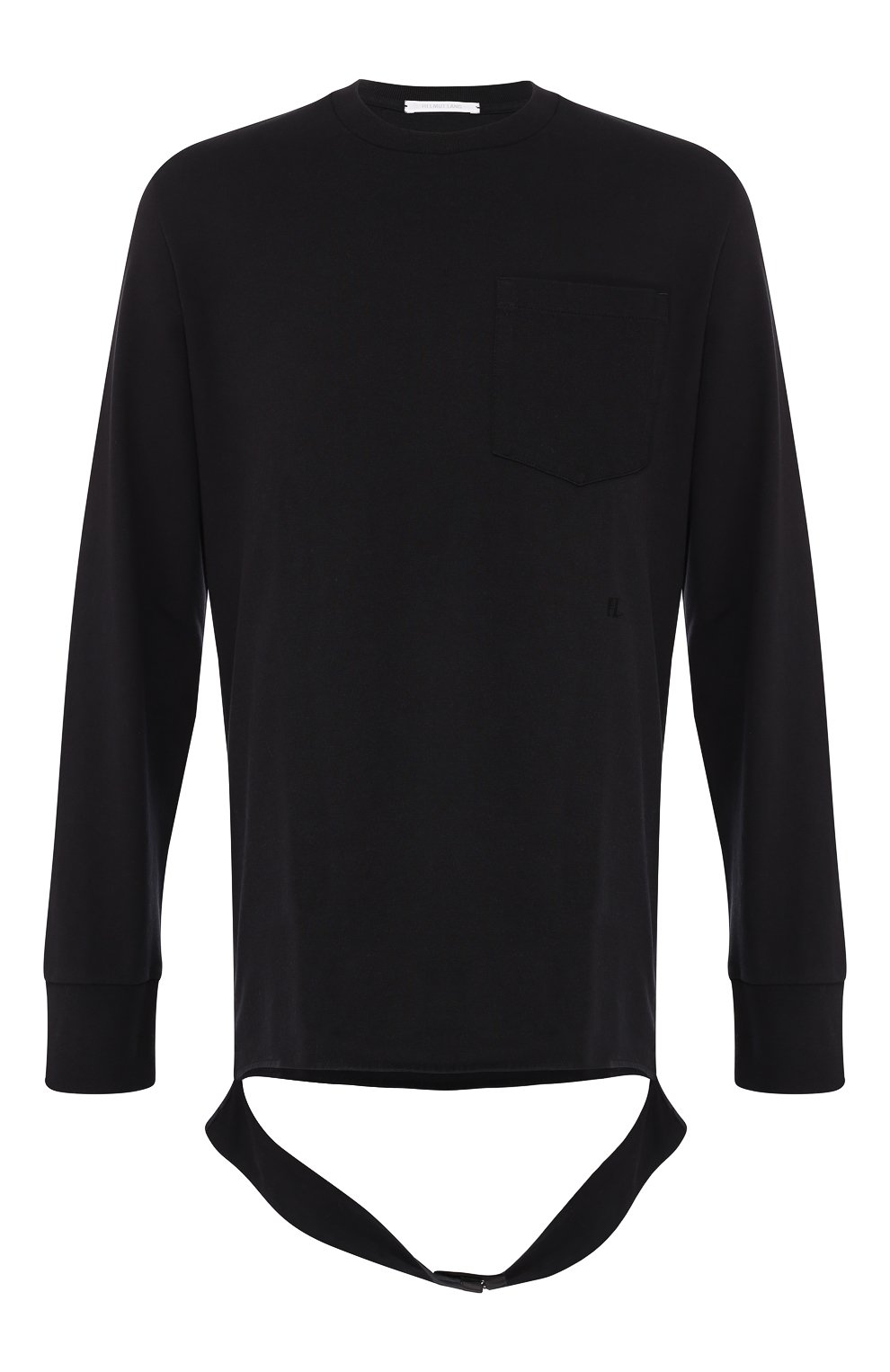 Хлопковый лонгслив HELMUT LANG черного цвета по цене 27350 руб., арт. J09DM525, фото 1 Хлопковый лонгслив HELMUT LANG, арт. J09DM525, фото 1