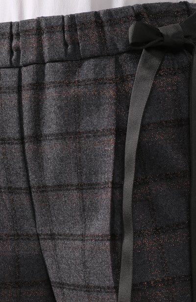 Укороченные шерстяные брюки в клетку BRUNELLO CUCINELLI, арт. MB506P6842, фото 5