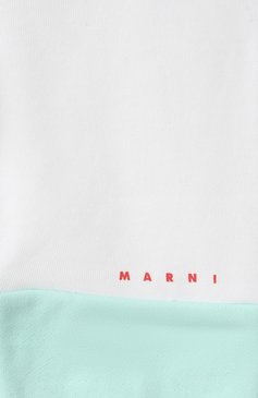 Детские хлопковые джоггеры MARNI белого цвета, арт. M01390/M00V0 | Фото 3 (Нос: Не проставлено; Материал сплава: Проставлено; Кросс-КТ НВ: Джоггеры; Материал внешний: Хлопок; Ростовка одежда: 6 мес | 68 см, 9 мес | 74 см)