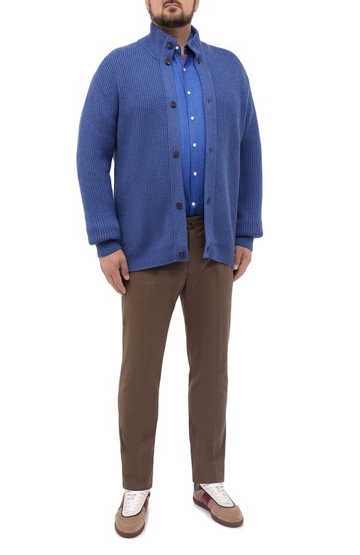 Шерстяной кардиган Cruciani Синий, фото 2