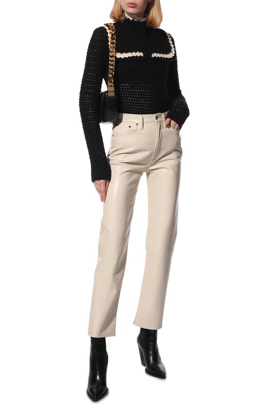 Шерстяной свитер Saint Laurent Чёрный, фото 2