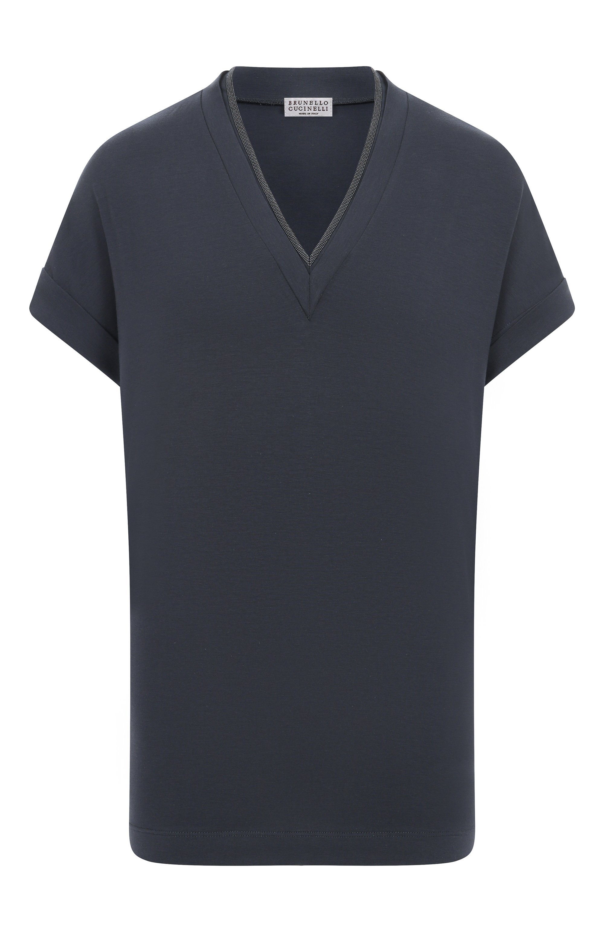 Хлопковая футболка BRUNELLO CUCINELLI, арт. MPT18BD222, фото 1