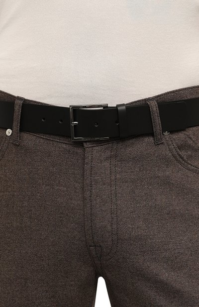 Кожаный ремень HUGO черного цвета по цене 7490 руб., арт. 50496596, фото 2 Кожаный ремень HUGO, арт. 50496596, фото 2