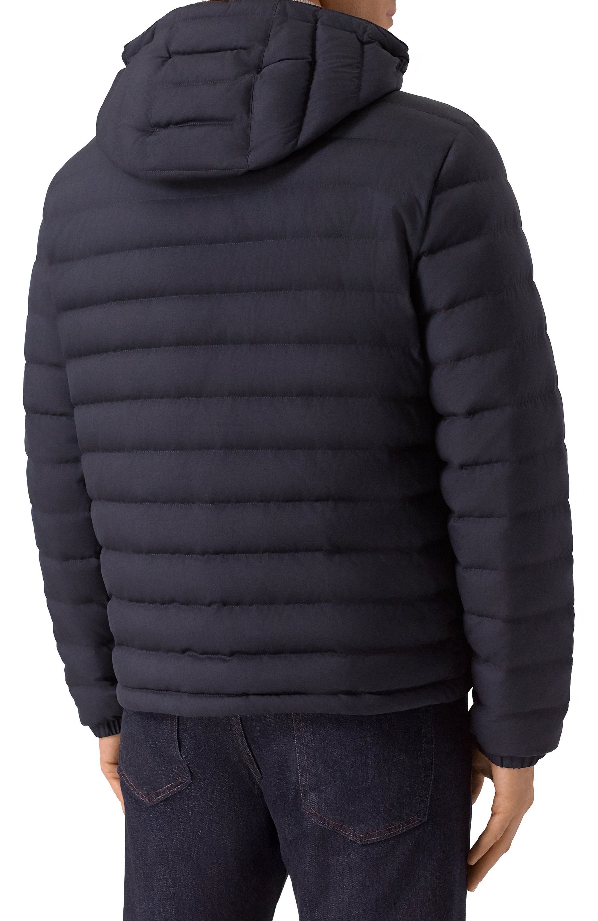 Пуховик из шерсти и шелка ZEGNA, арт. 7209B/E7T25, фото 4