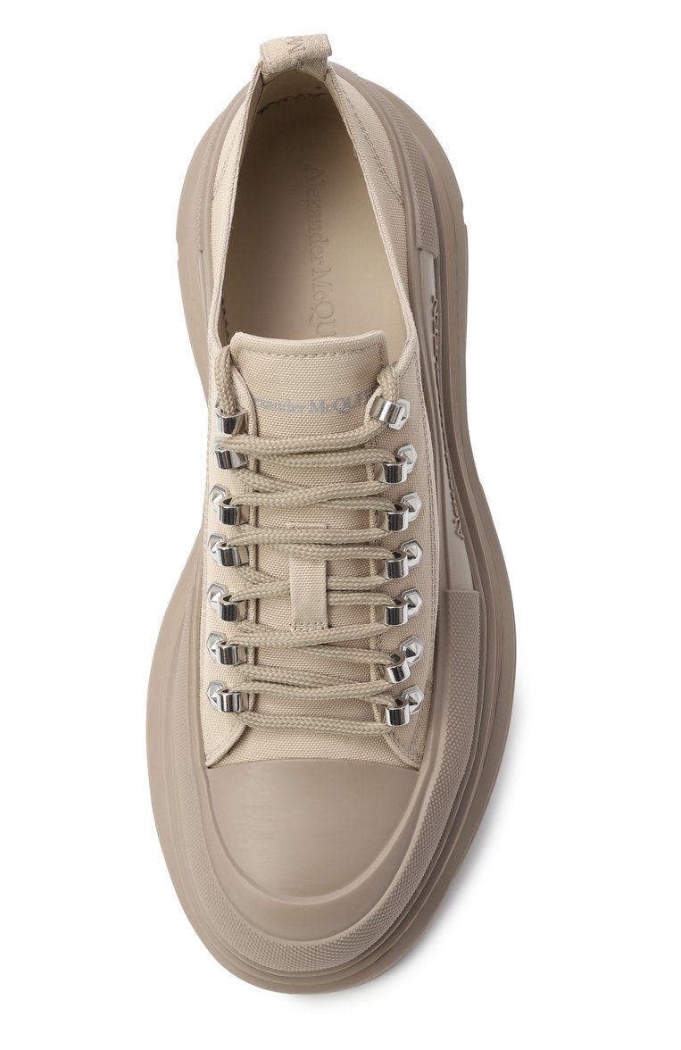 Мужские текстильные ботинки tread slick ALEXANDER MCQUEEN бежевого цвета, арт. 735817W4MV1 7732 | Фото 6 (Подошва: Массивная; Материал внутренний: Натуральная кожа; Материал внешний: Текстиль; Каблук высота: Высокий; Мужское Кросс-КТ: Хайкеры-обувь; Материал утеплителя: Без утеплителя)