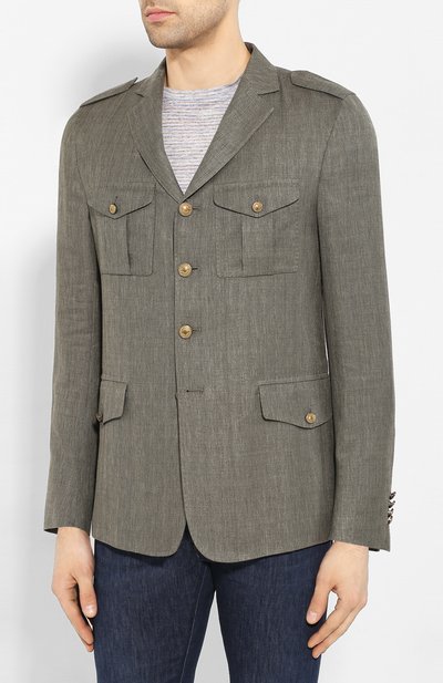 Пиджак из смеси льна и шерсти ELEVENTY PLATINUM, арт. A75GIAA04 TES0A133, фото 3
