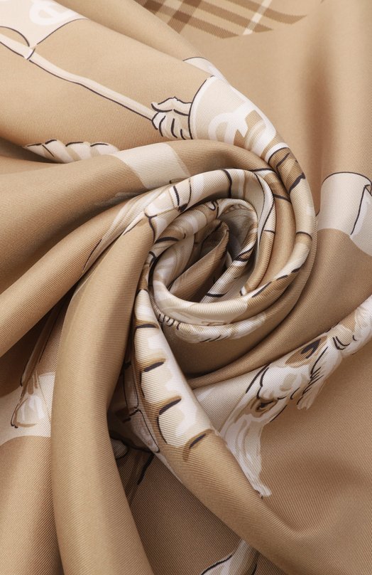 Шелковый платок Burberry 8125815 Бежевый  8125815 Фото 3