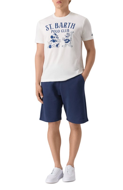 Хлопковая футболка MC2 Saint Barth STBM TSHIRT MAN/02612H Белый  STBM TSHIRT MAN/02612H Фото 2