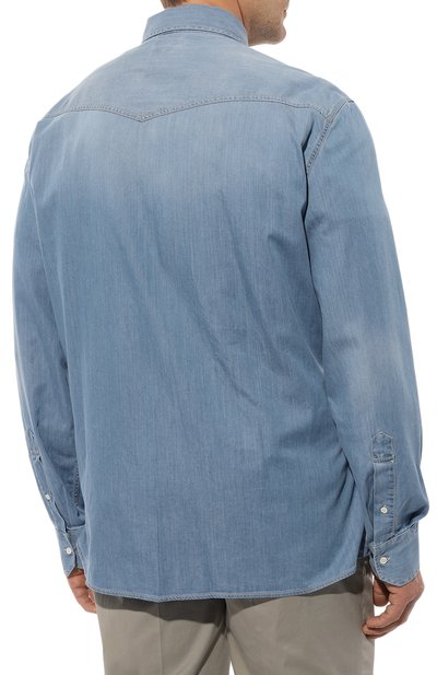 Джинсовая рубашка BRUNELLO CUCINELLI, арт. MR6834008W, фото 4