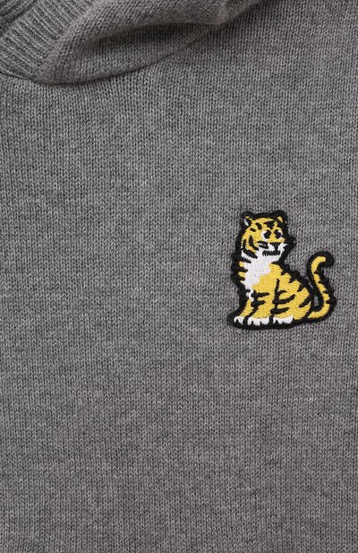 Худи из хлопка и шерсти KENZO серого цвета по цене 17200 руб., арт. K60771, фото 3 Худи из хлопка и шерсти KENZO, арт. K60771, фото 3