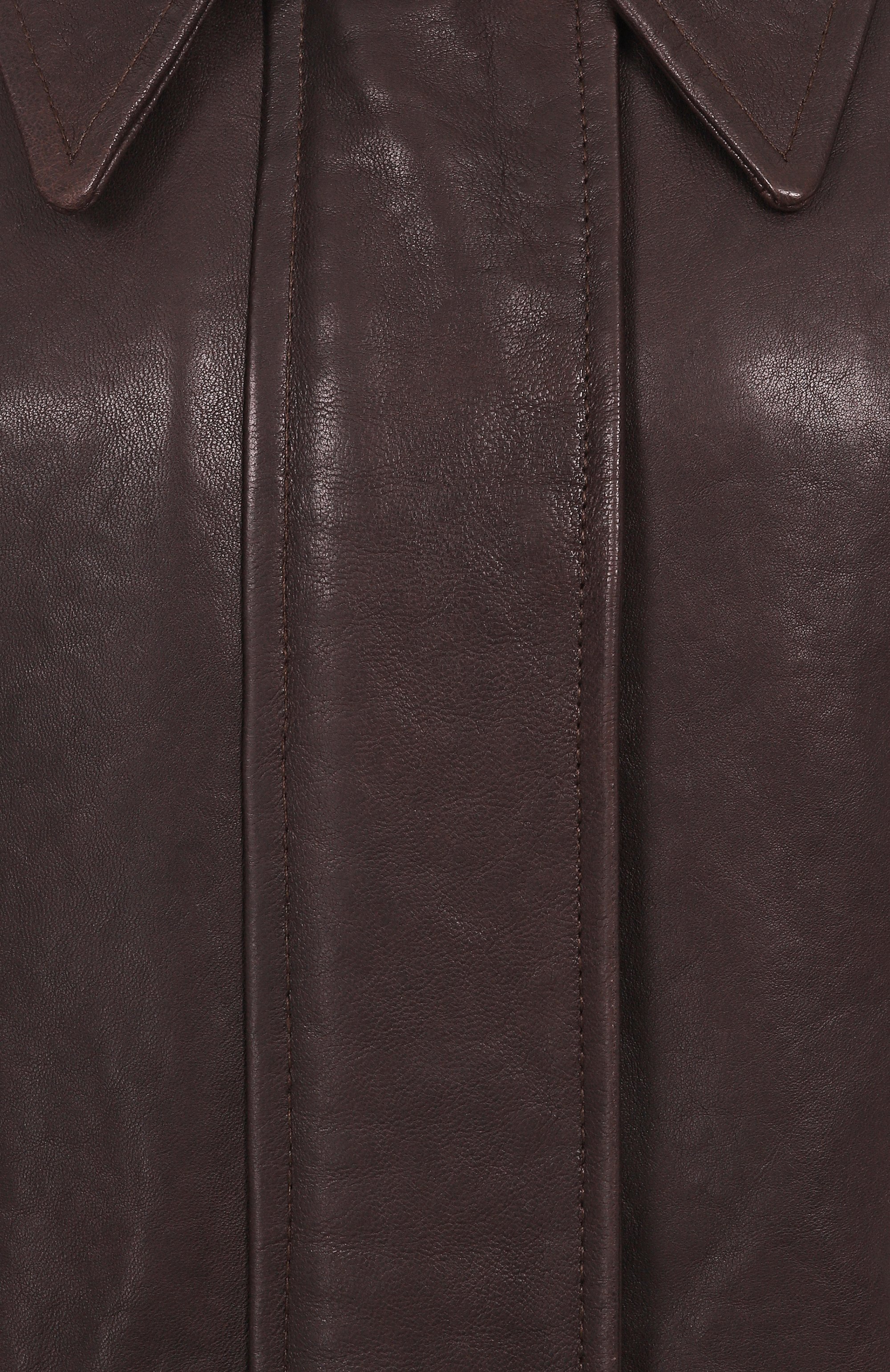 Кожаный бомбер KHAITE коричневого цвета по цене 593000 руб., арт. 6166729/L792, фото 6 Кожаный бомбер KHAITE, арт. 6166729/L792, фото 6