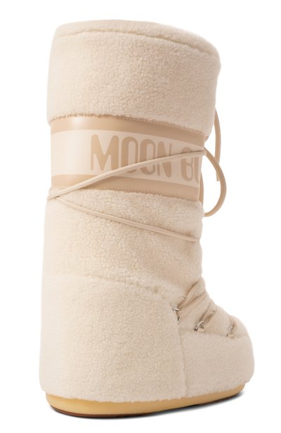 Текстильные сапоги icon MOON BOOT кремового цвета по цене 38950 руб., арт. 80D1403080, фото 5 Текстильные сапоги icon MOON BOOT, арт. 80D1403080, фото 5