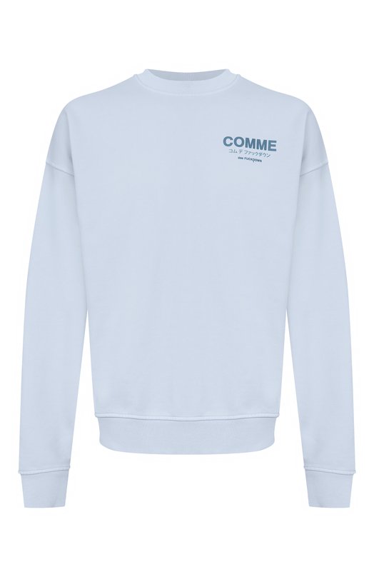 Хлопковый свитшот Comme des Fuckdown CFABM01920 Голубой CFABM01920