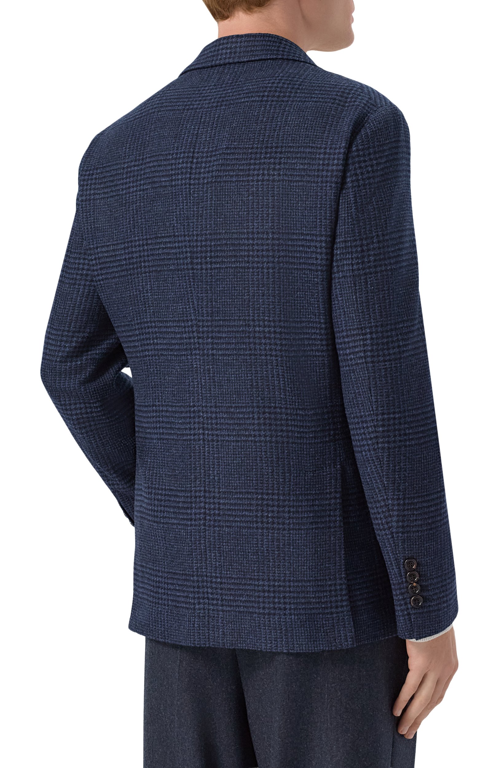 Шерстяной пиджак BRUNELLO CUCINELLI темно-синего цвета по цене 574000 руб., арт. MV4437BTD, фото 4 Шерстяной пиджак BRUNELLO CUCINELLI, арт. MV4437BTD, фото 4
