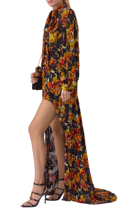 Кожаные босоножки Cassandra 90 Saint Laurent 822791/1TVDD Чёрный  822791/1TVDD Фото 3