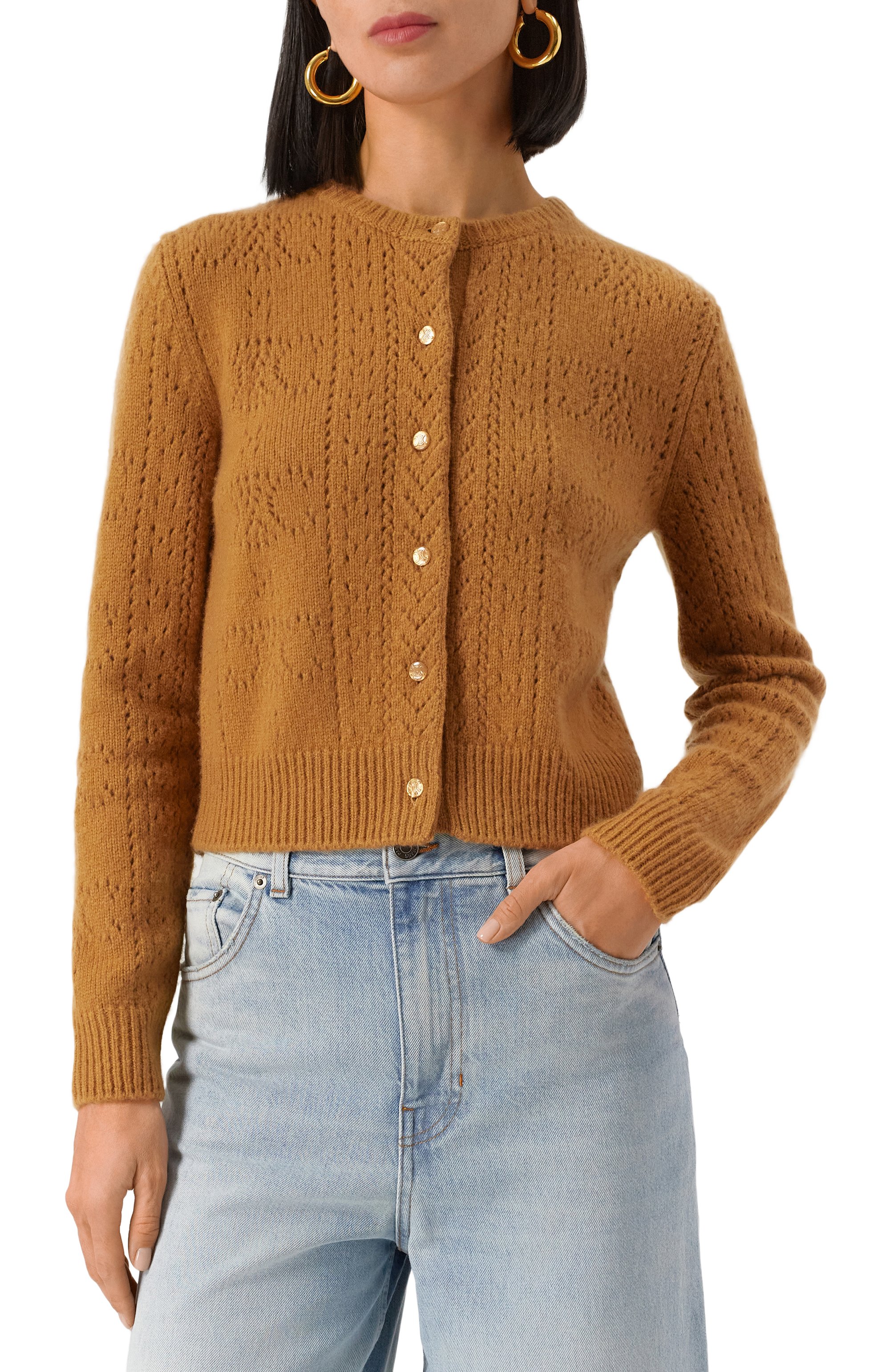 Кардиган из кашемира и шерсти CELINE, арт. 2AD0R/533M, фото 3