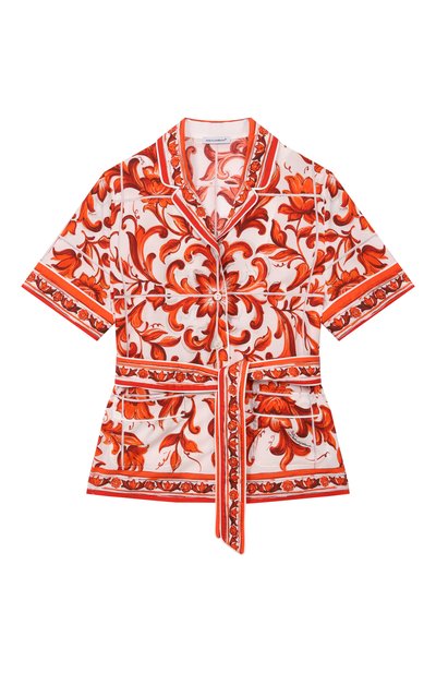 Хлопковая рубашка DOLCE & GABBANA, арт. L56S07/G7P4J_001