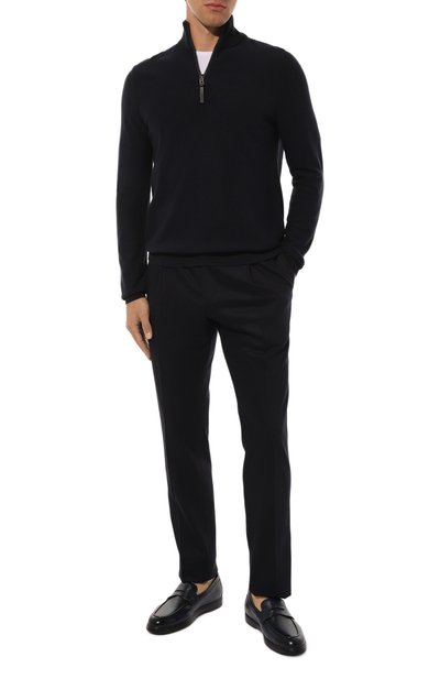 Джемпер из шерсти и хлопка BOGNER темно-синего цвета по цене 39500 руб., арт. 88482807, фото 2 Джемпер из шерсти и хлопка BOGNER, арт. 88482807, фото 2